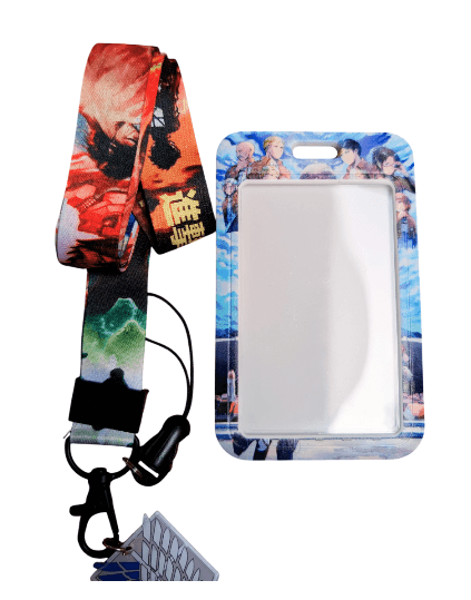Attack on Titan Anime ID Card Holder with Lanyard and Charm 2