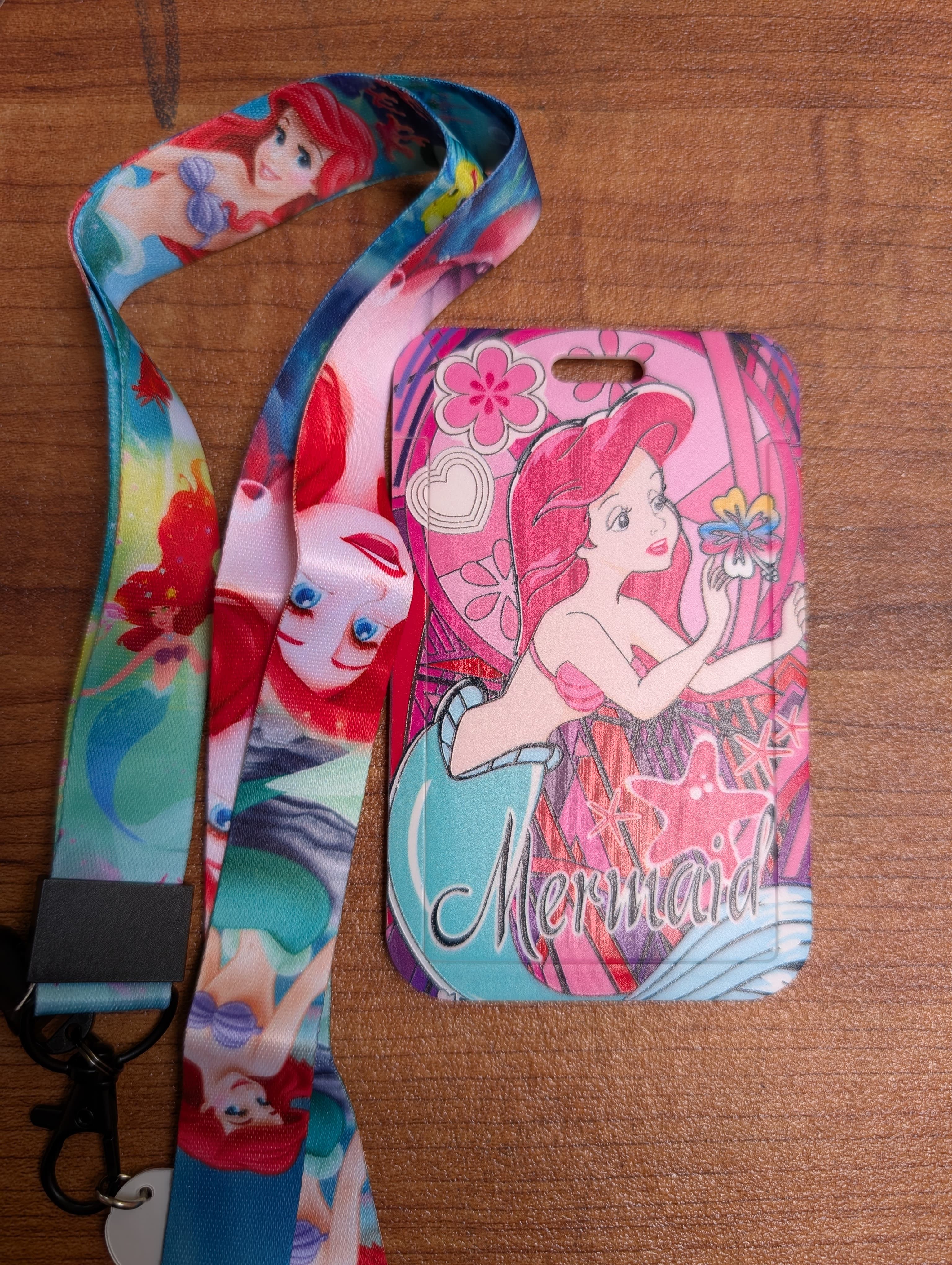 The Little Mermaid Ariel ID Card Holder with Lanyard and Charm 2