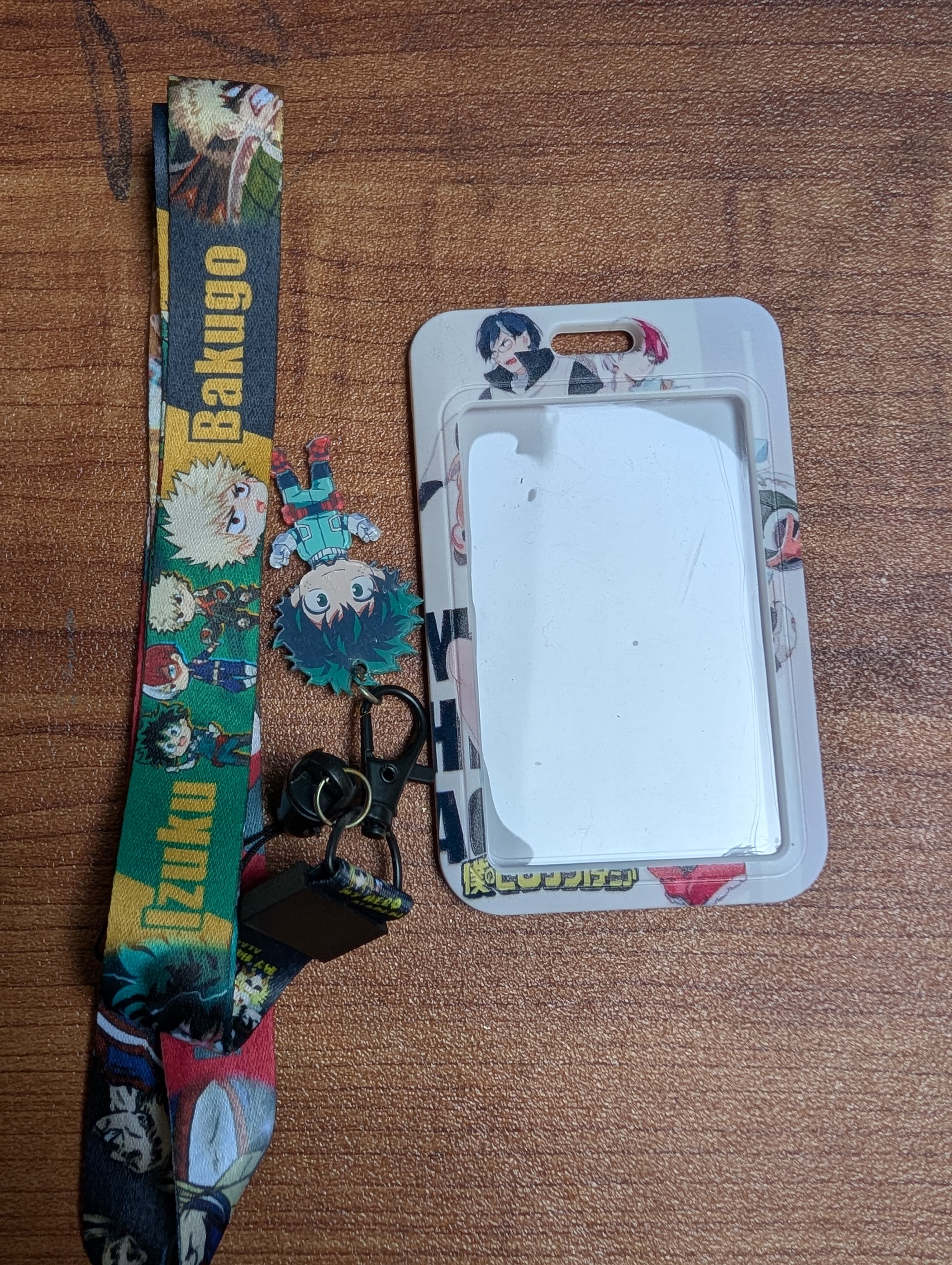 My Hero Academia Deku ID Card Holder with Lanyard and Charm 2