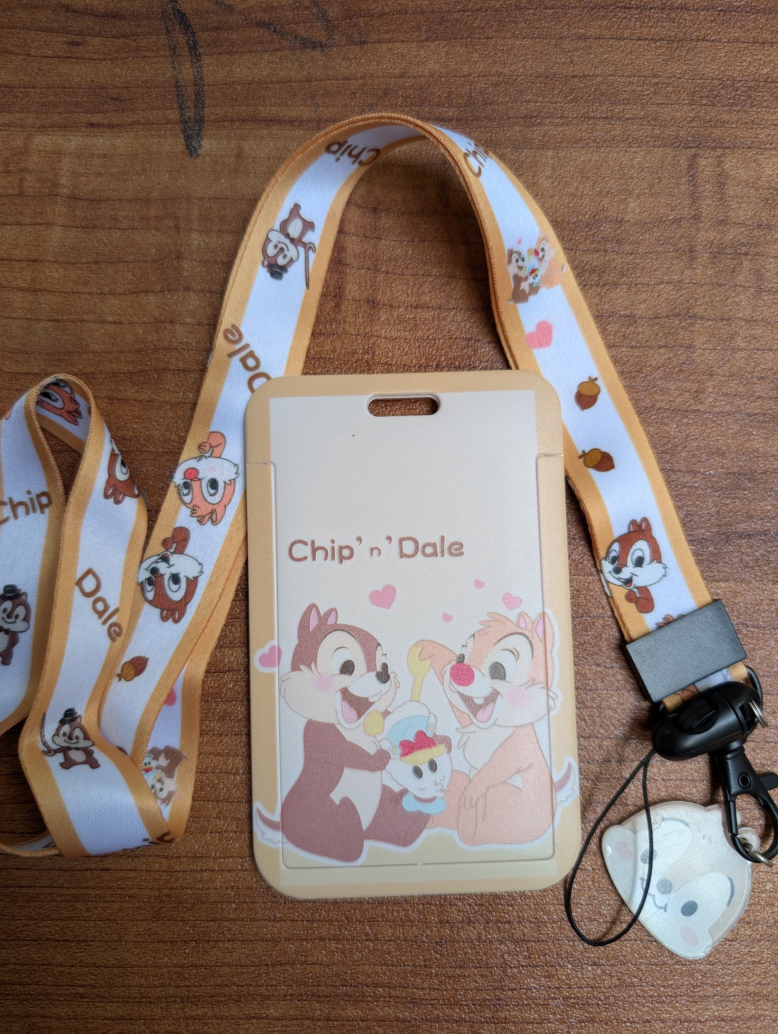 Chip 'n Dale ID Card Holder with Lanyard and Charm