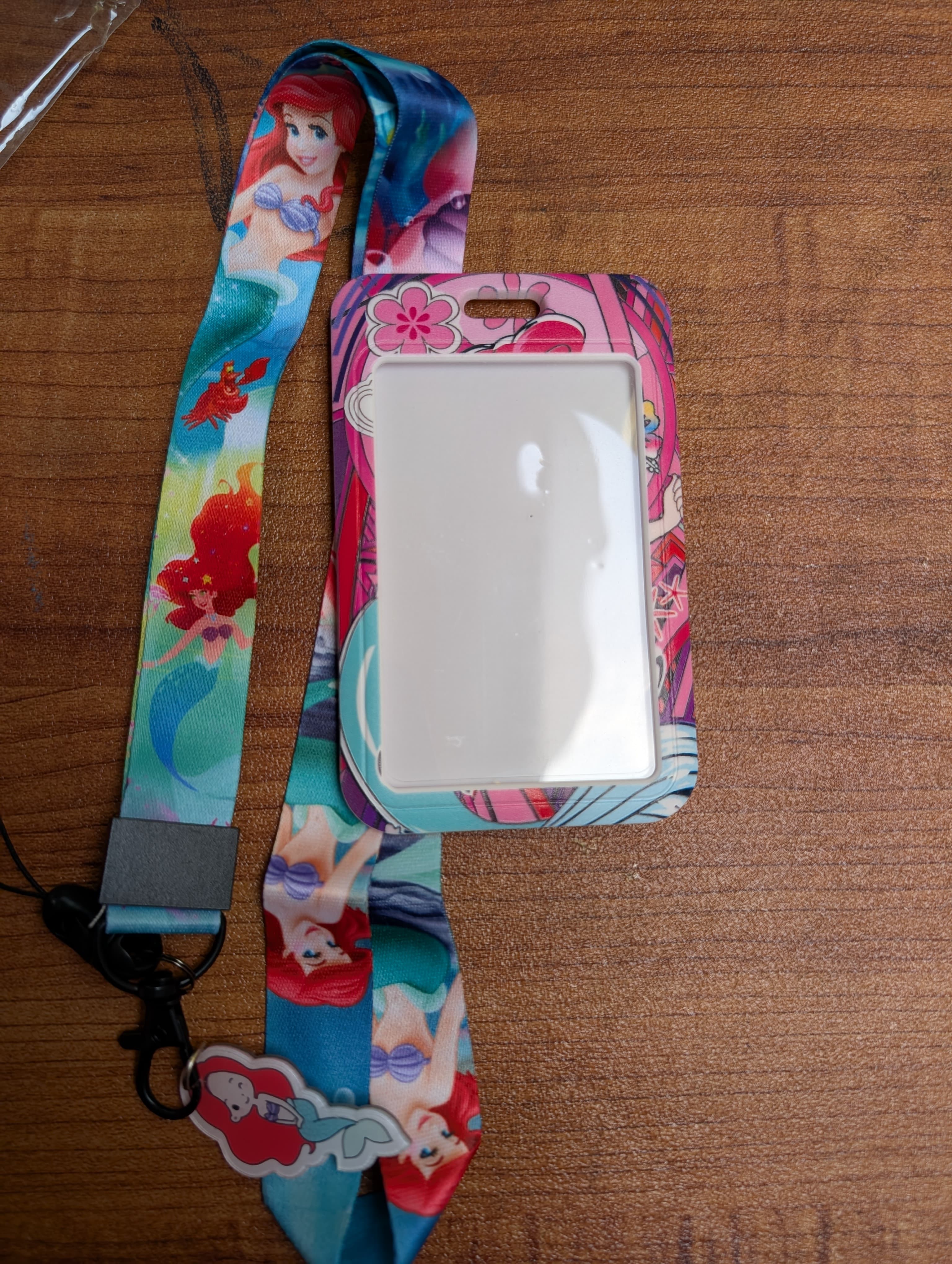 The Little Mermaid Ariel ID Card Holder with Lanyard and Charm
