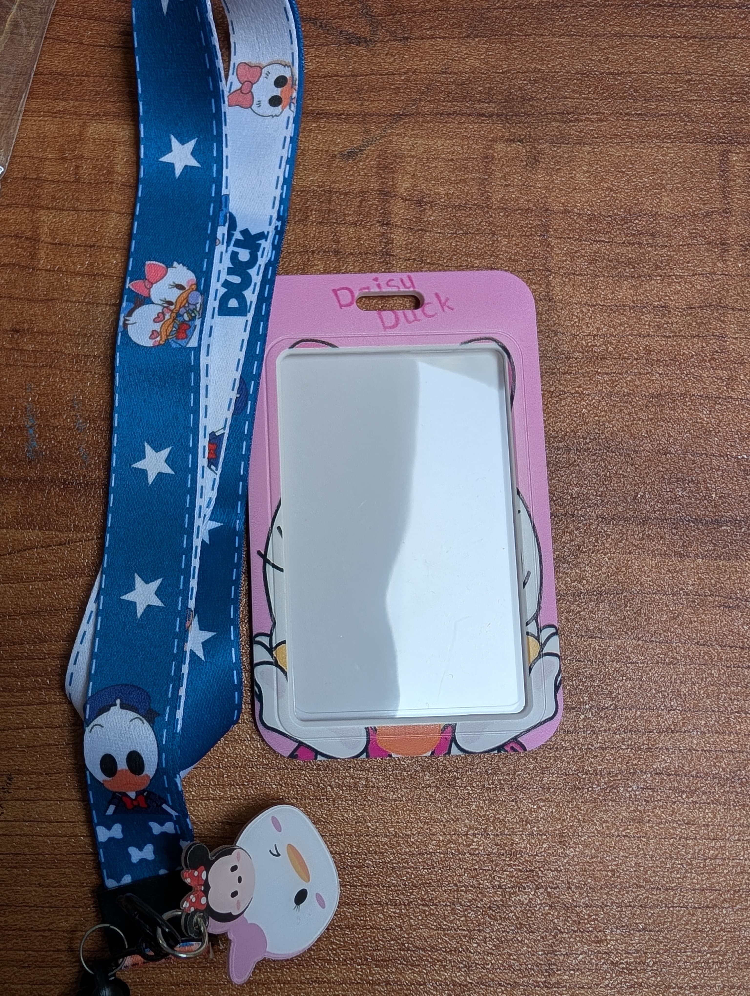 Daisy Duck ID Card Holder with Donald Duck Lanyard and Charm