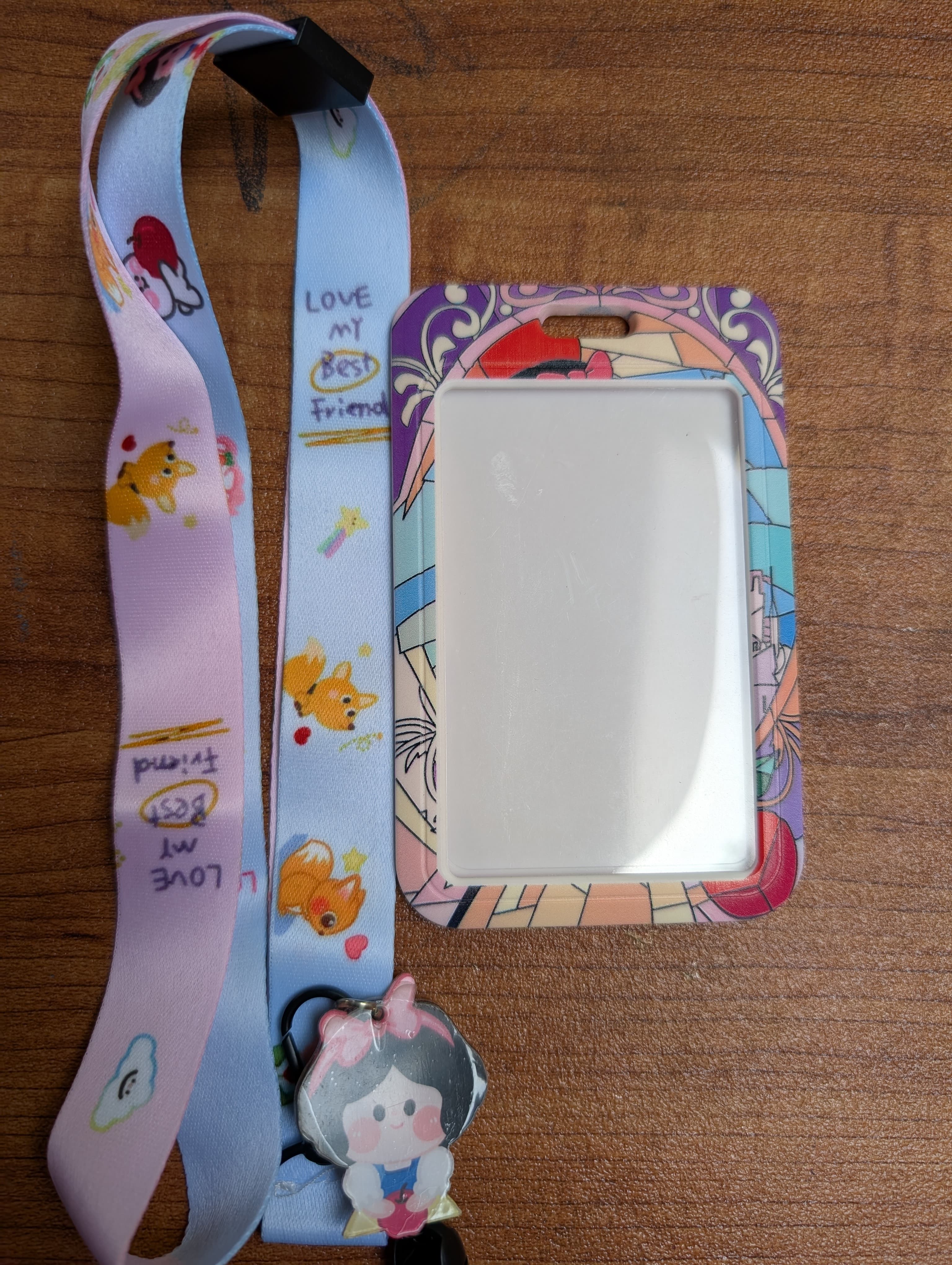 Snow White ID Card Holder with Lanyard and Charm