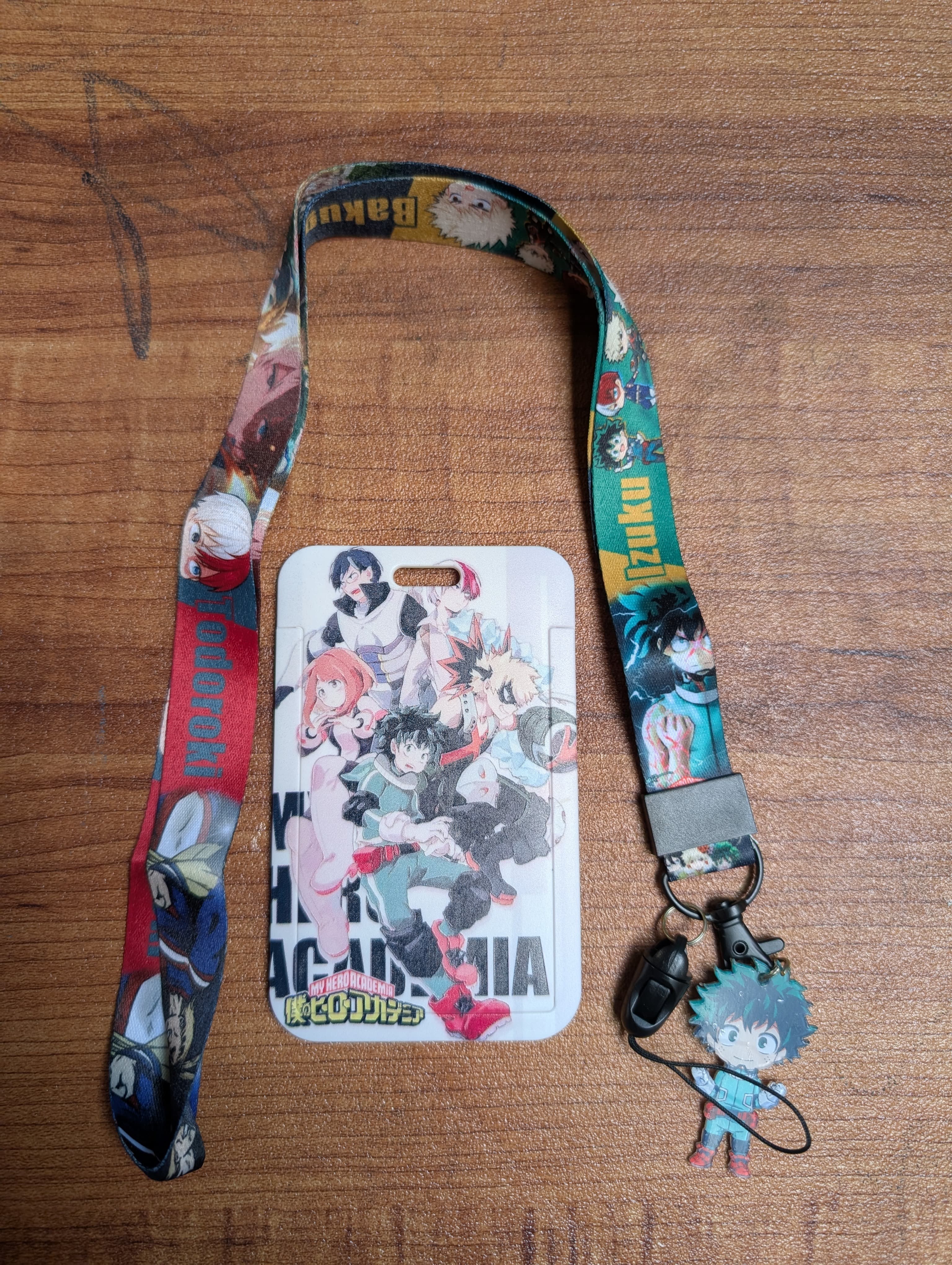 My Hero Academia Deku ID Card Holder with Lanyard and Charm